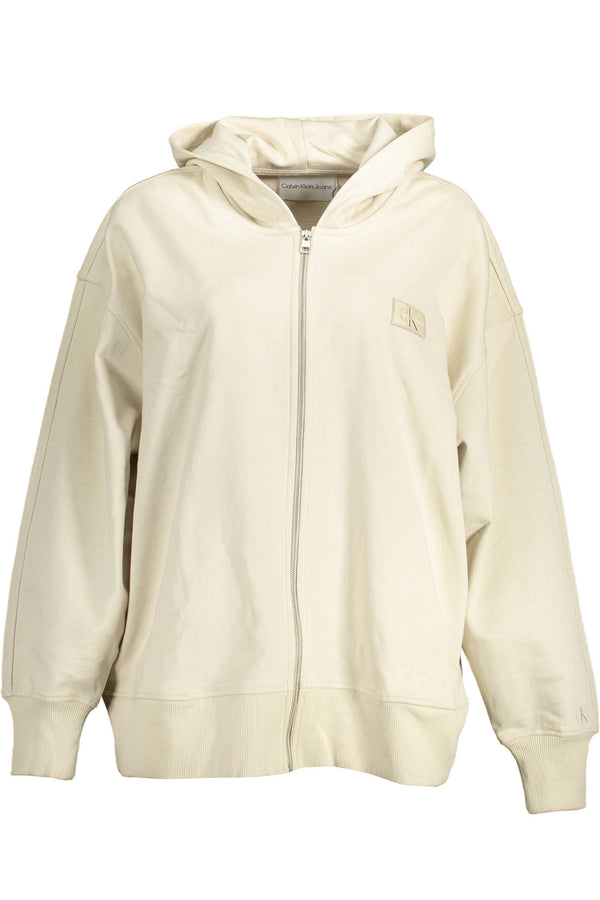 Calvin Klein Sweatshirts Femme Beige - stylesgateway