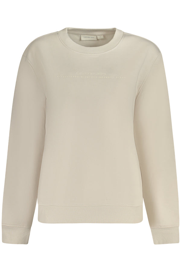 Calvin Klein Sweatshirts Femme Beige - stylesgateway