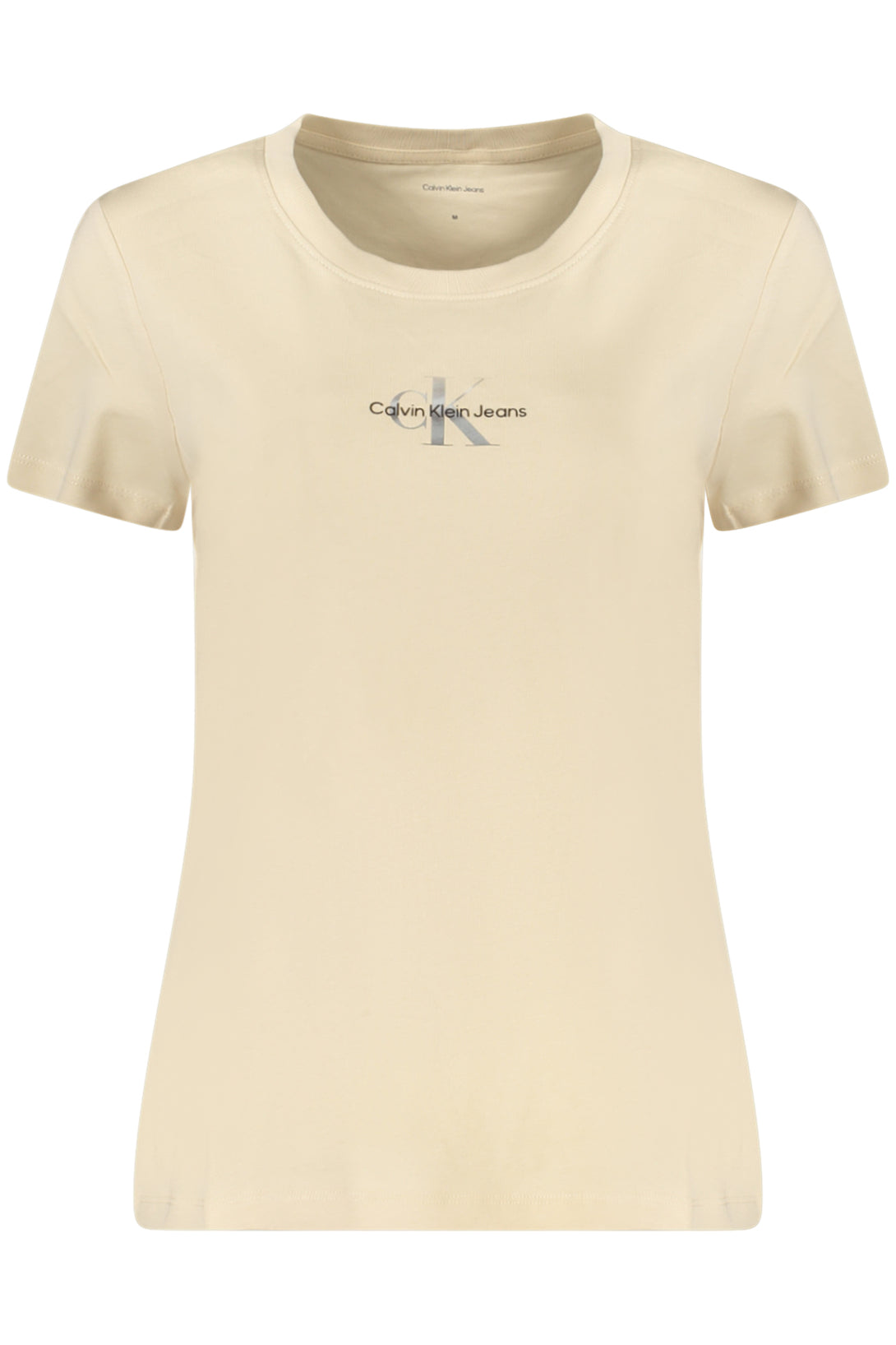 t-shirt à manches courtes calvin klein femme beige