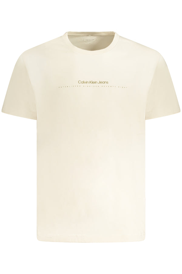 Calvin Klein T-shirts Homme Beige - stylesgateway