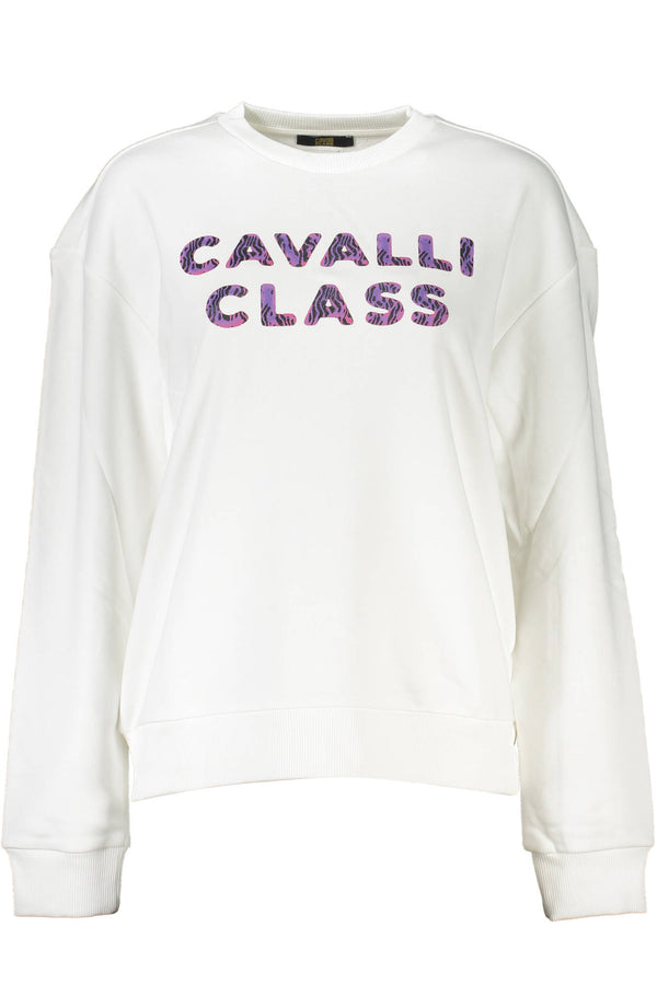 Cavalli Class Sweatshirts Femme Blanc - stylesgateway