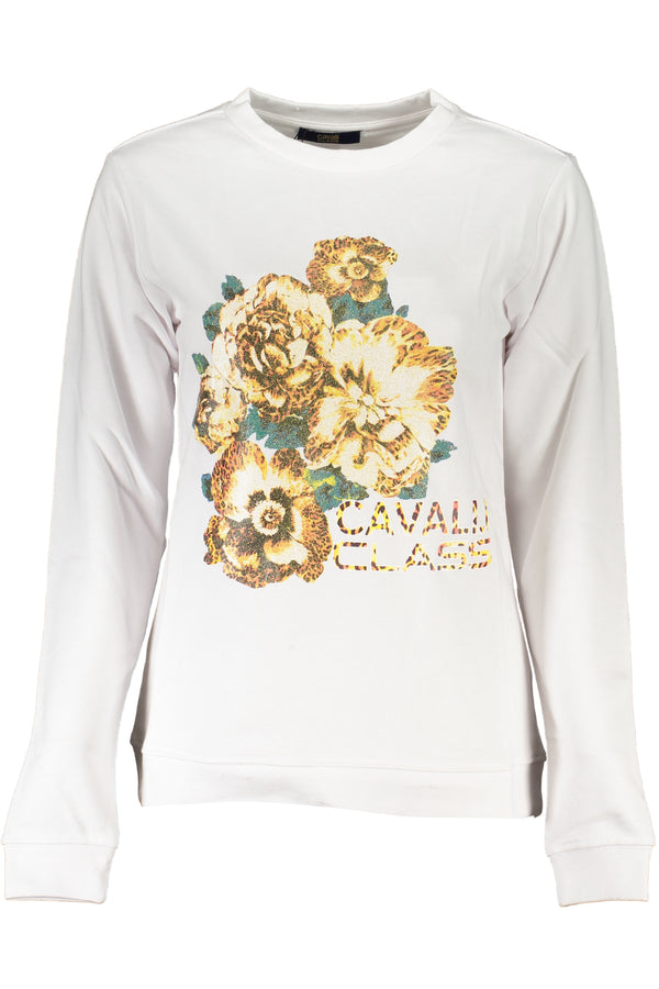 Cavalli Class Sweatshirts Femme Blanc - stylesgateway