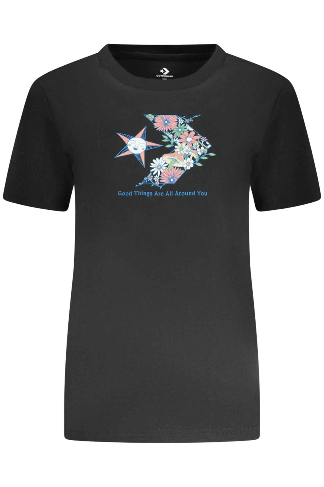 Converse T-shirts Femme Noir - stylesgateway