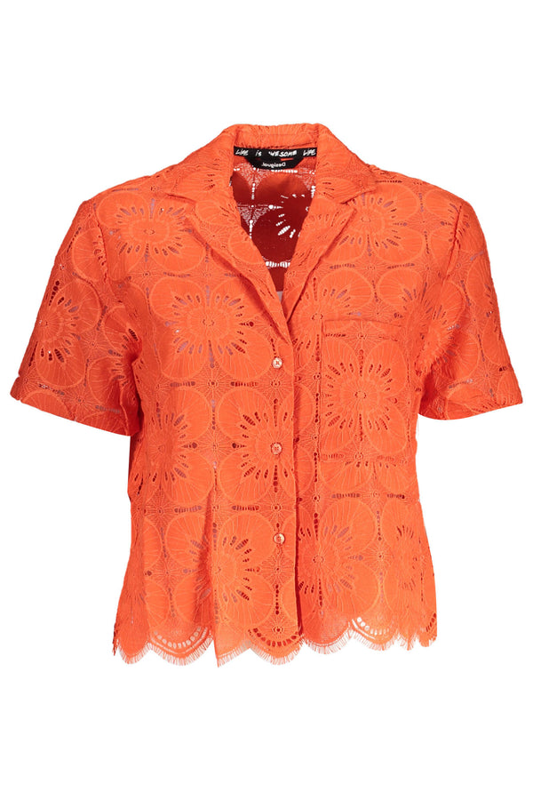 Desigual Chemises Femme Orange - stylesgateway