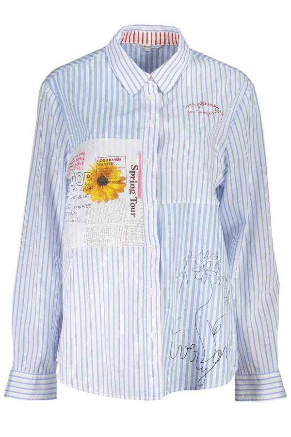 Desigual Chemises Femme Bleu Ciel - stylesgateway