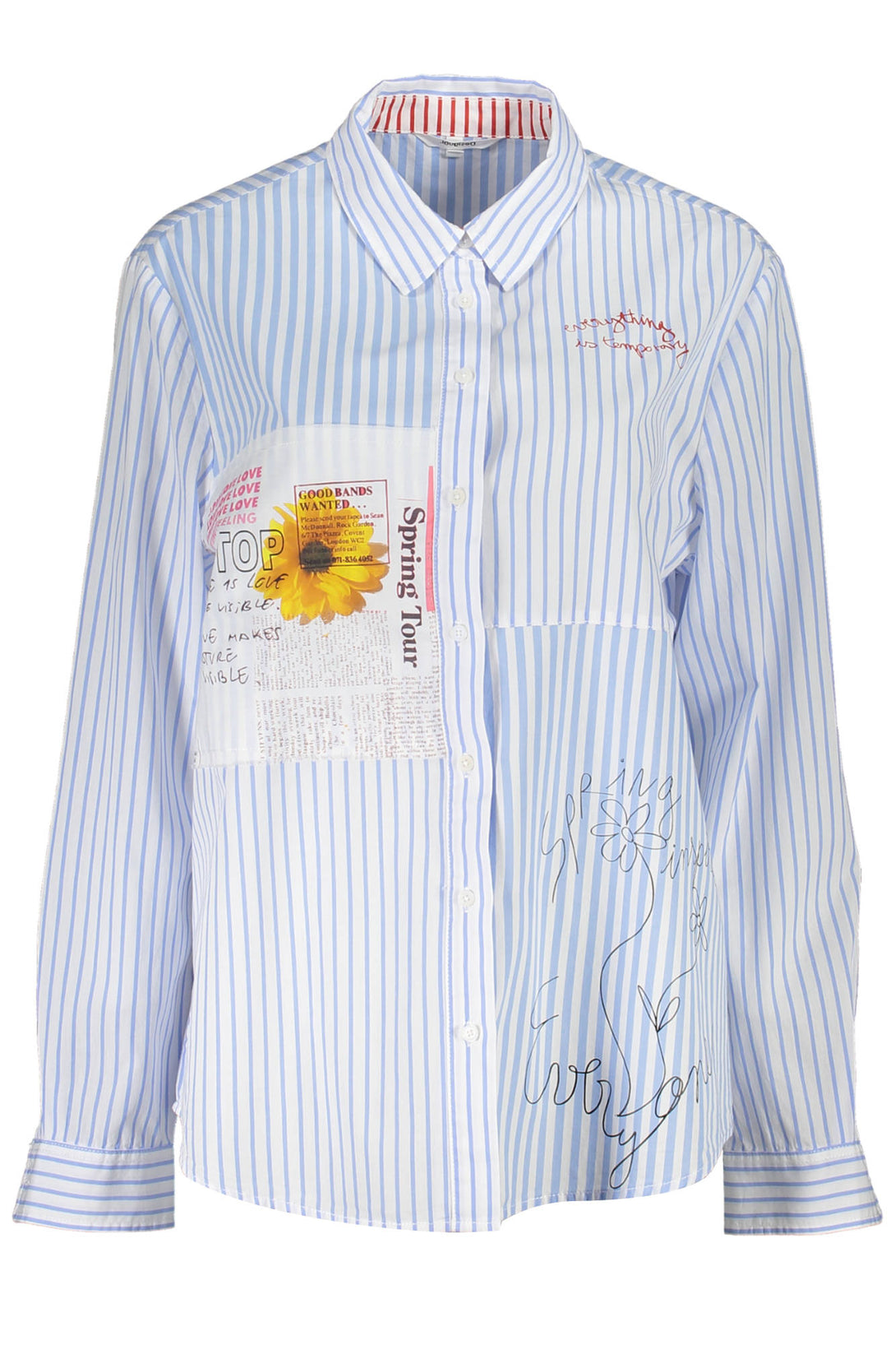 Desigual Chemises Femme Bleu Ciel - stylesgateway