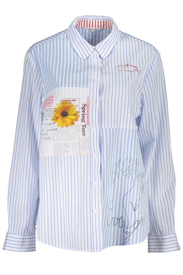 Desigual Chemises Femme Bleu Ciel - stylesgateway