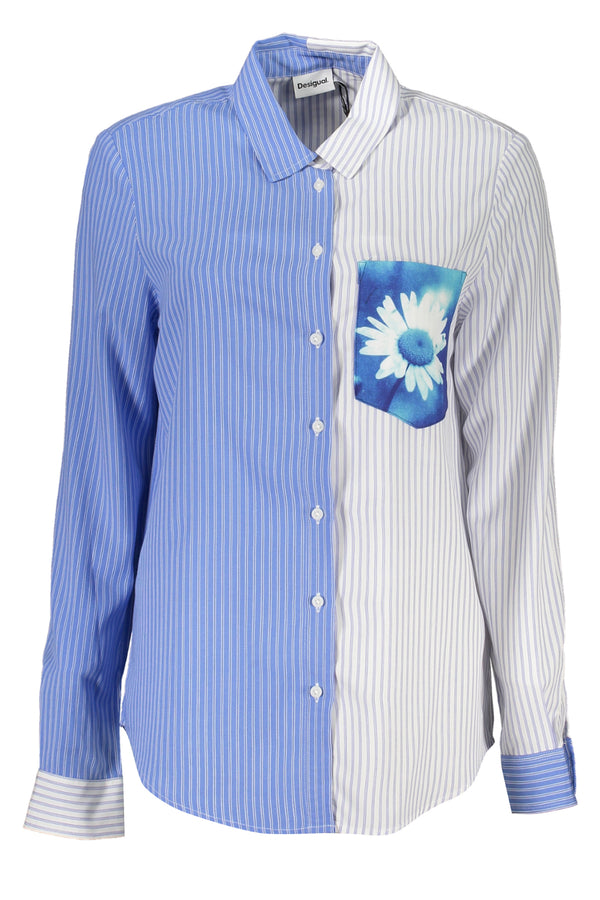 Desigual Chemises Femme Bleu Ciel - stylesgateway