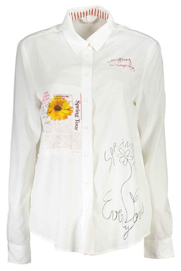 Desigual Chemises Femme Blanc - stylesgateway