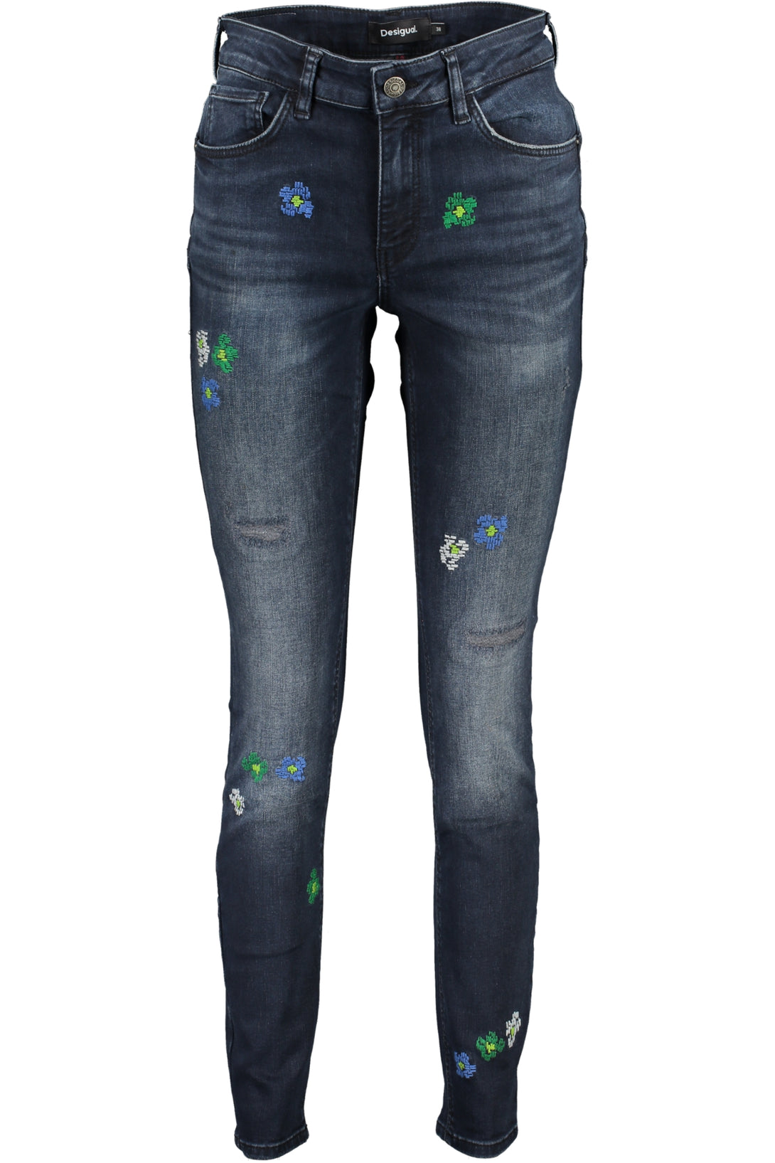 Desigual Jeans Femme Bleu - stylesgateway