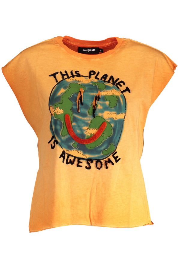 Desigual T-shirts Femme Orange - stylesgateway