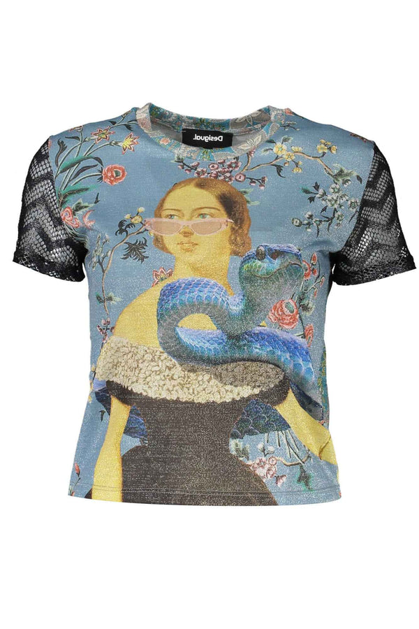 Desigual T-shirts Femme Bleu Ciel - stylesgateway