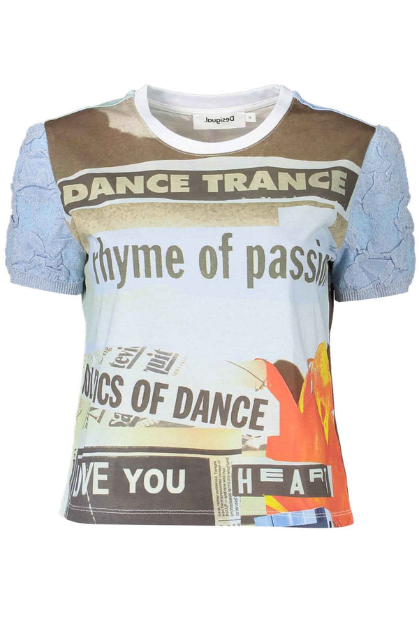 Desigual T-shirts Femme Bleu Ciel - stylesgateway