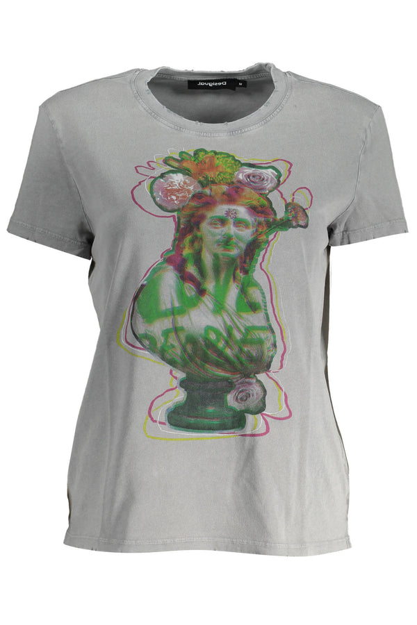 Desigual T-shirts Femme Gris - stylesgateway