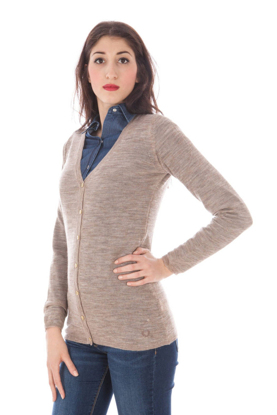 Fred Perry Sweaters Femme Beige - stylesgateway