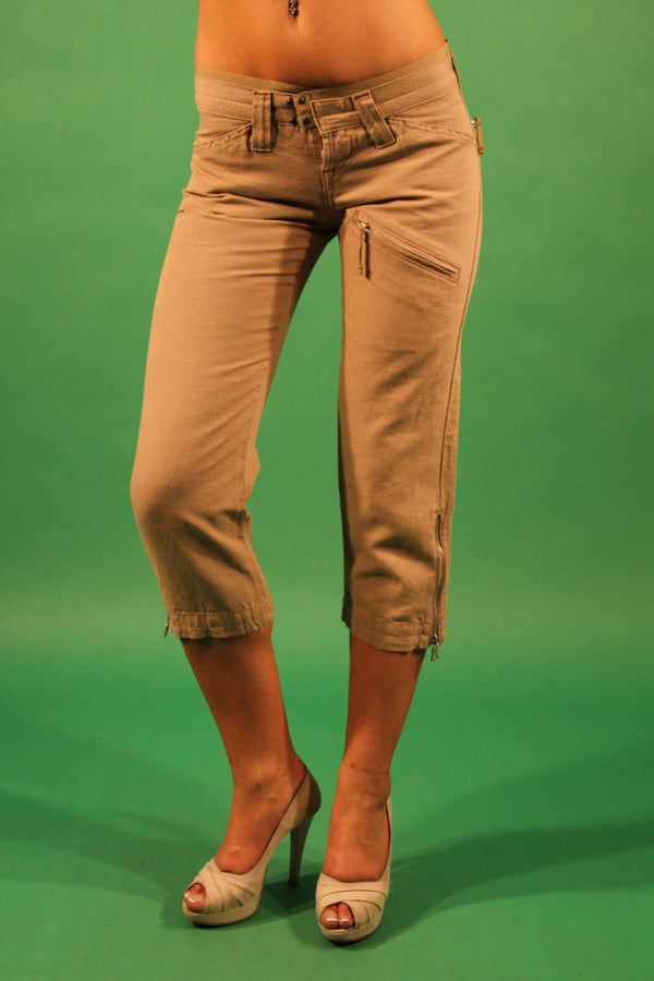 Gas Pantalons Femme Beige - stylesgateway