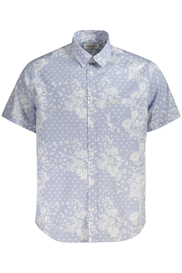 Guess Jeans Chemises Homme Bleu Ciel - stylesgateway
