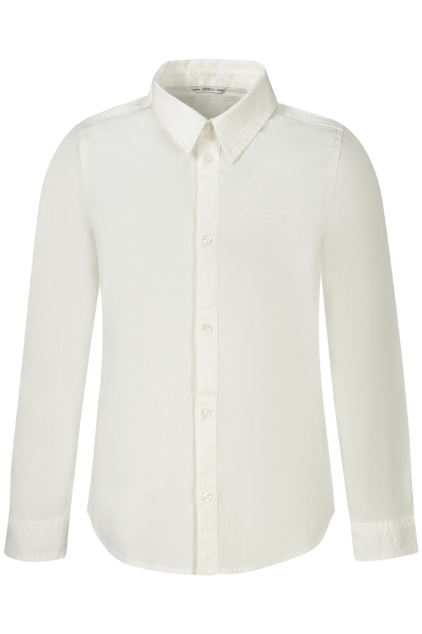 Guess Jeans Chemises Garçon Blanc - stylesgateway