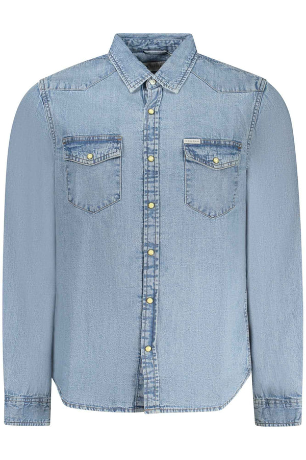 Guess Jeans Chemises Homme Bleu Ciel - stylesgateway