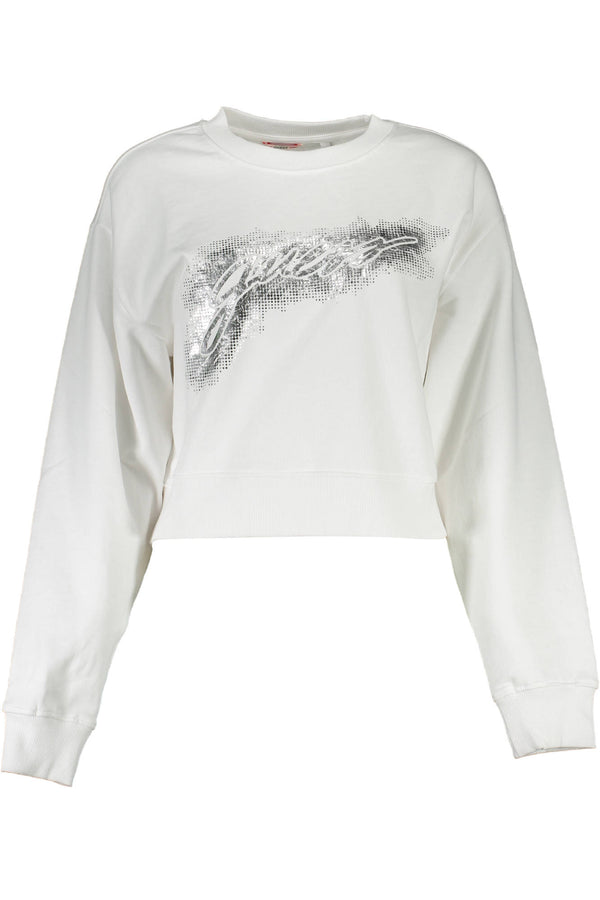 Guess Jeans Sweatshirts Femme Blanc - stylesgateway