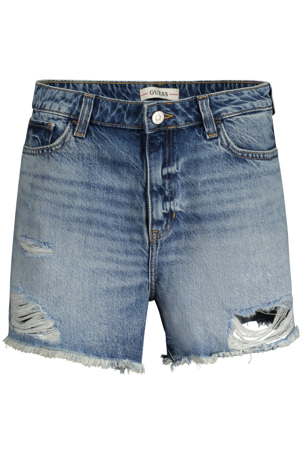 Guess Jeans Short Femme Bleu Ciel - stylesgateway