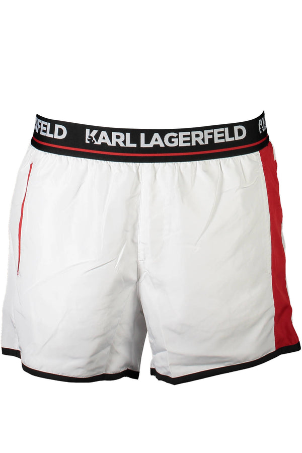 karl lagerfeld beachwear partie de maillot de bain sous l&#39;homme blanc
