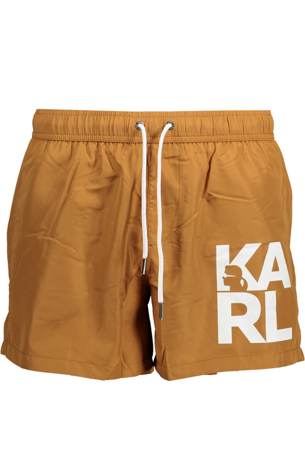 Karl Lagerfeld Beachwear Beachwear Homme Marron - stylesgateway