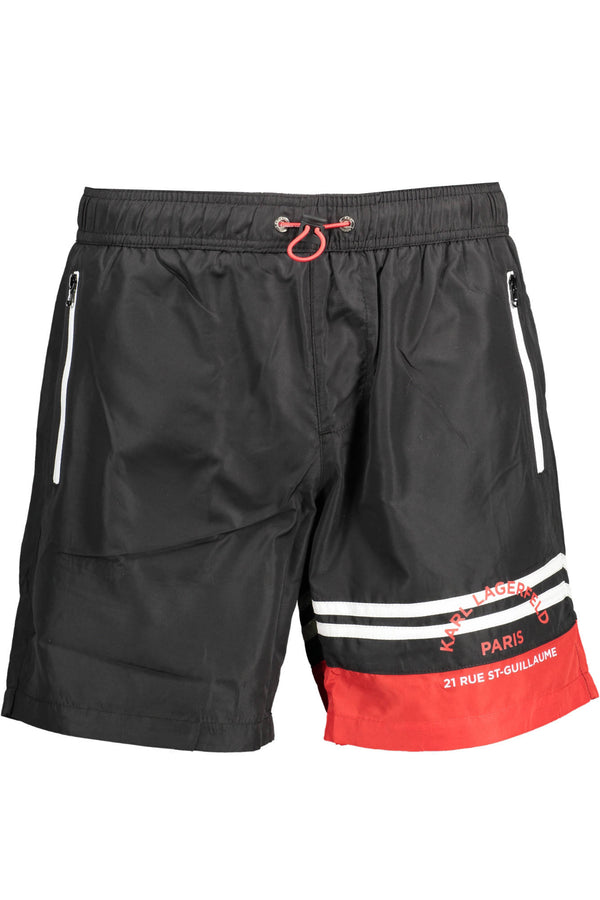 karl lagerfeld beachwear pièces de costume sous l&#39;homme noir