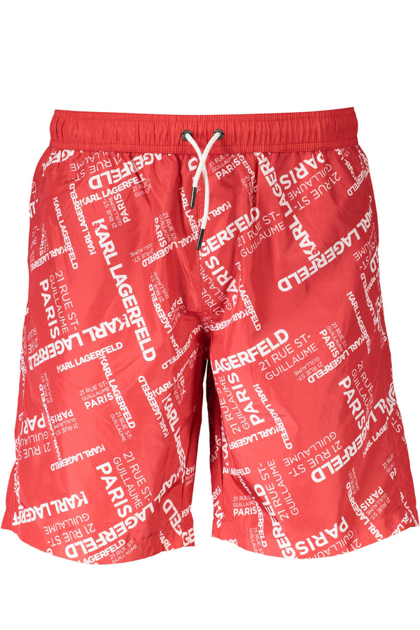 karl lagerfeld beachwear pièces de costume sous l&#39;homme rouge