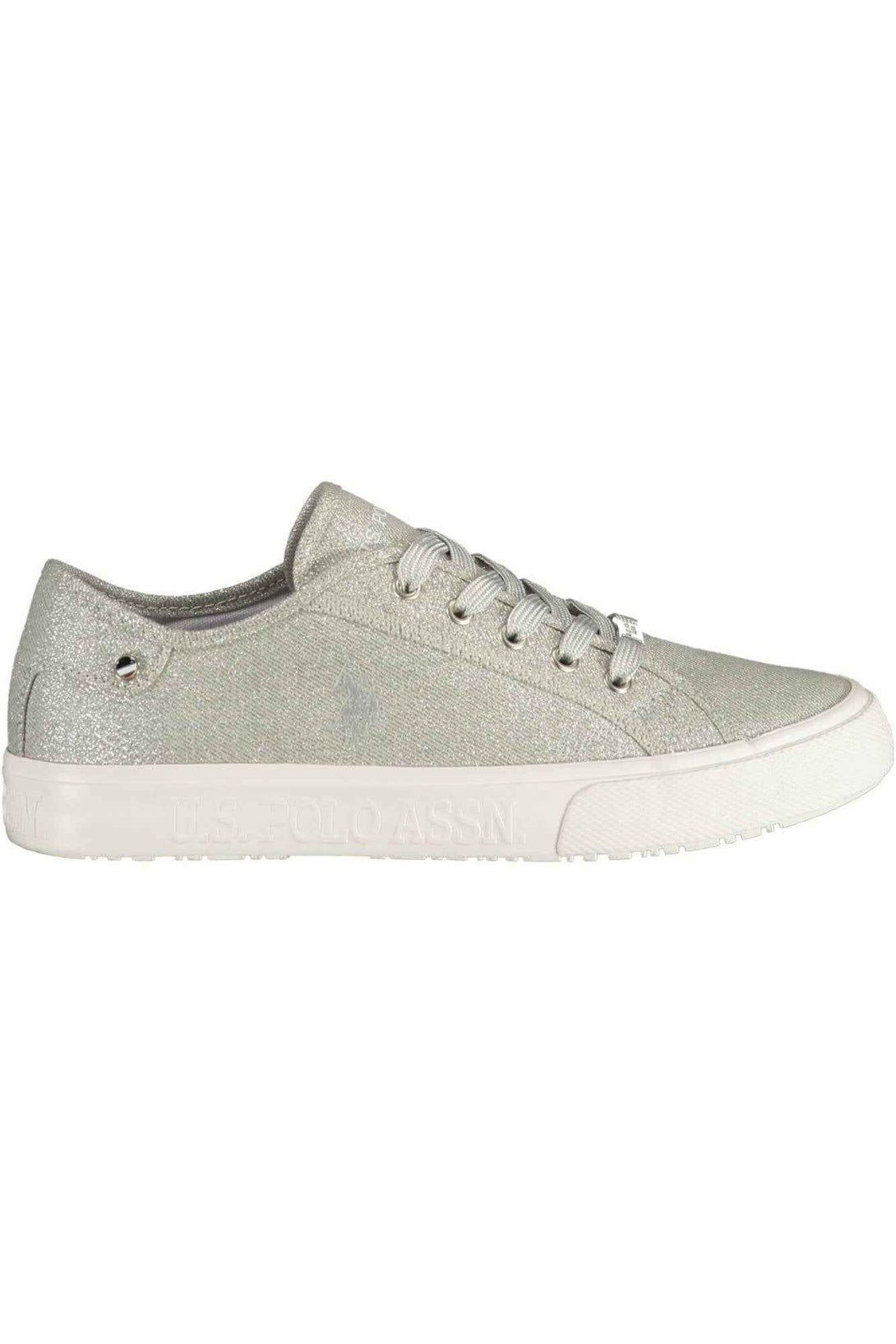 U S Polo Assn Baskets Femme Argent - stylesgateway