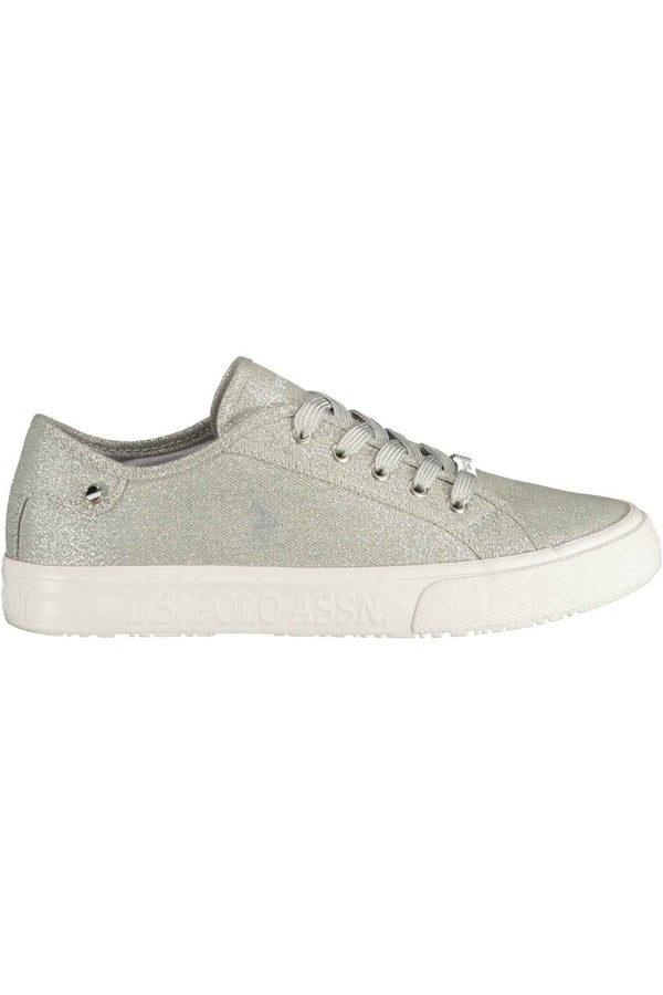 U S Polo Assn Baskets Femme Argent - stylesgateway
