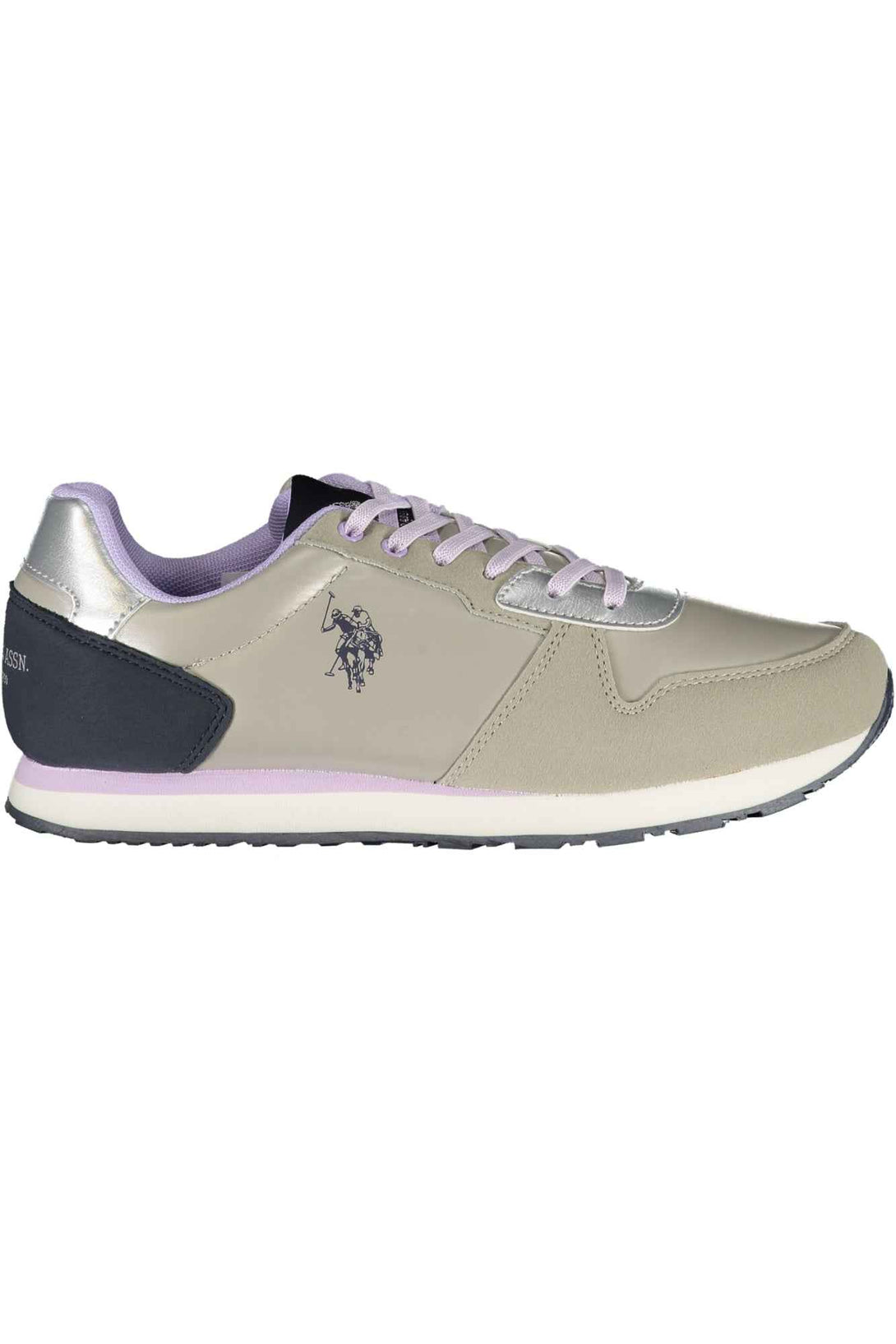 U S Polo Assn Baskets Femme Argent - stylesgateway
