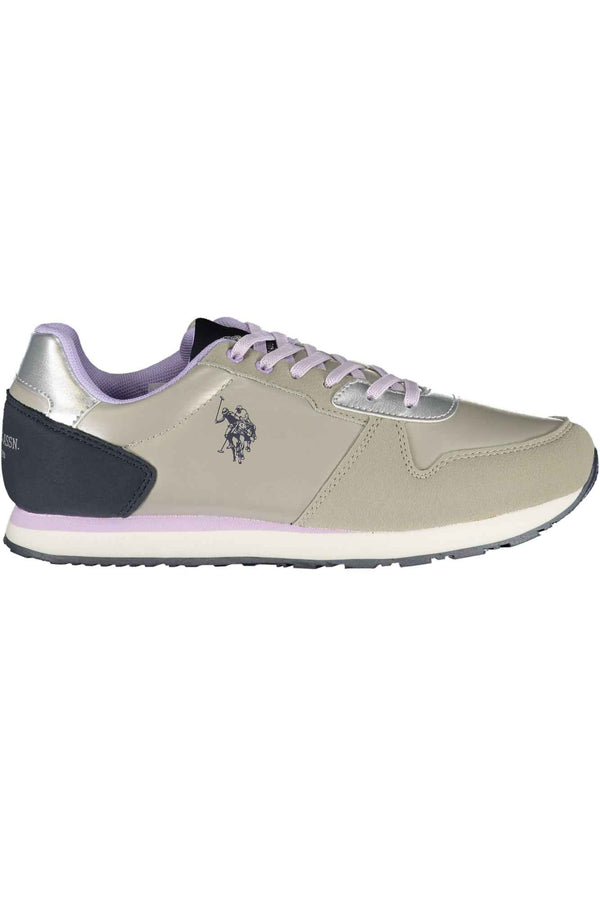 U S Polo Assn Baskets Femme Argent - stylesgateway