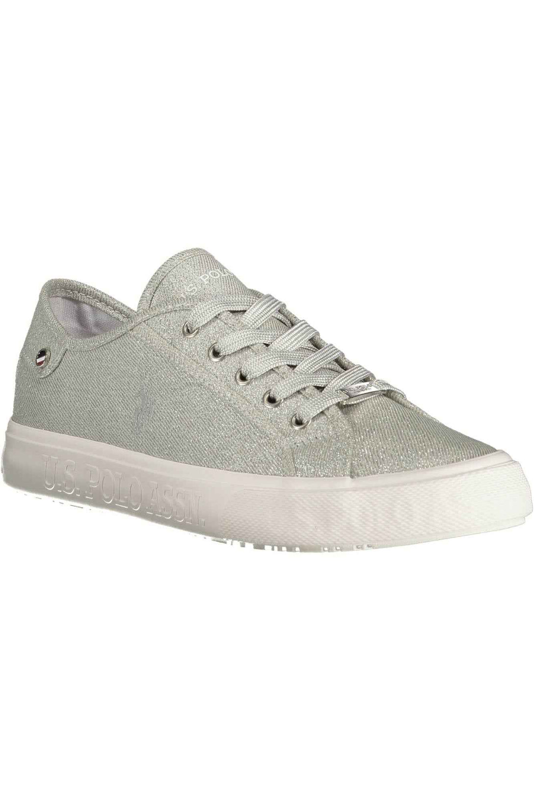 U S Polo Assn Baskets Femme Argent - stylesgateway
