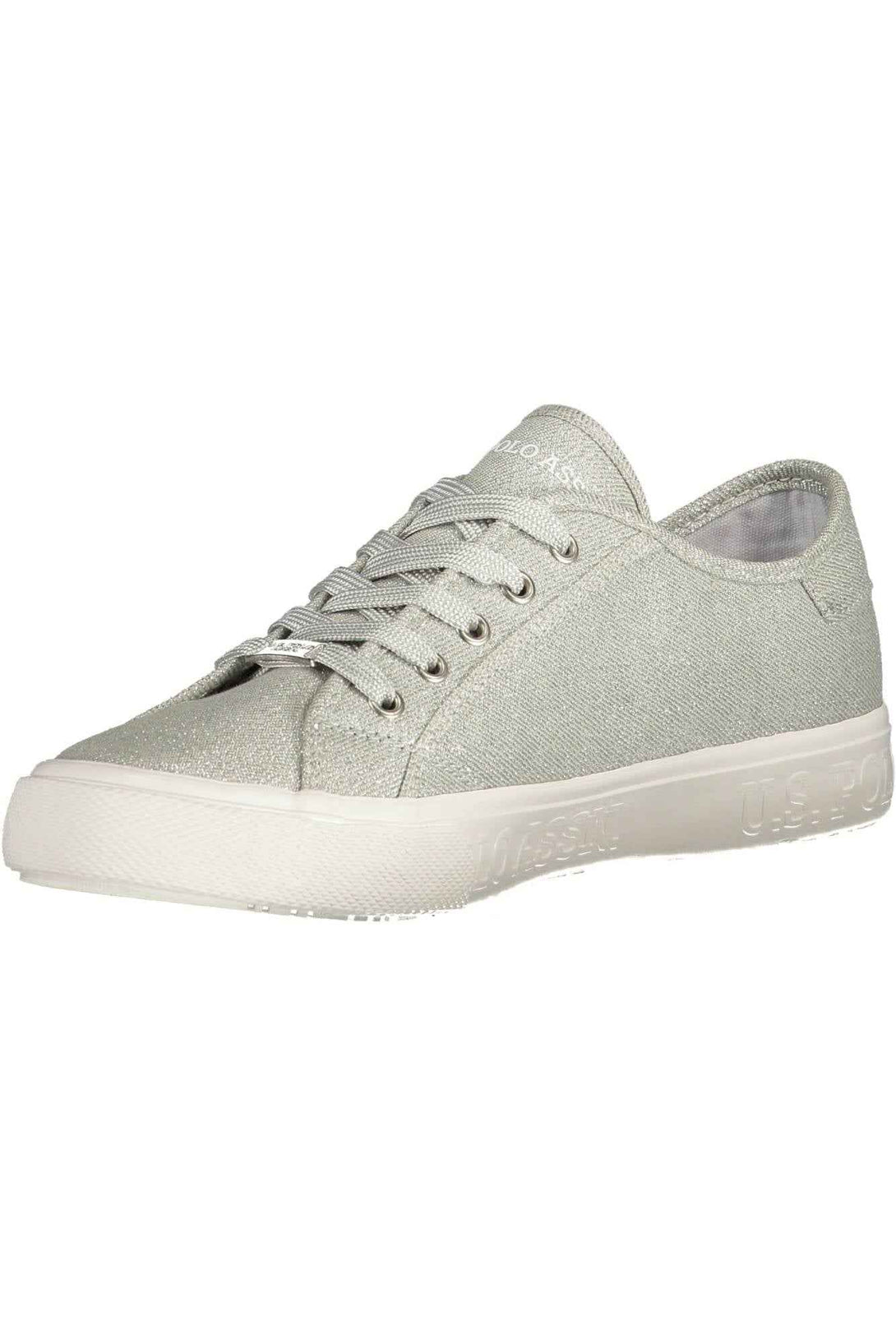 U S Polo Assn Baskets Femme Argent - stylesgateway