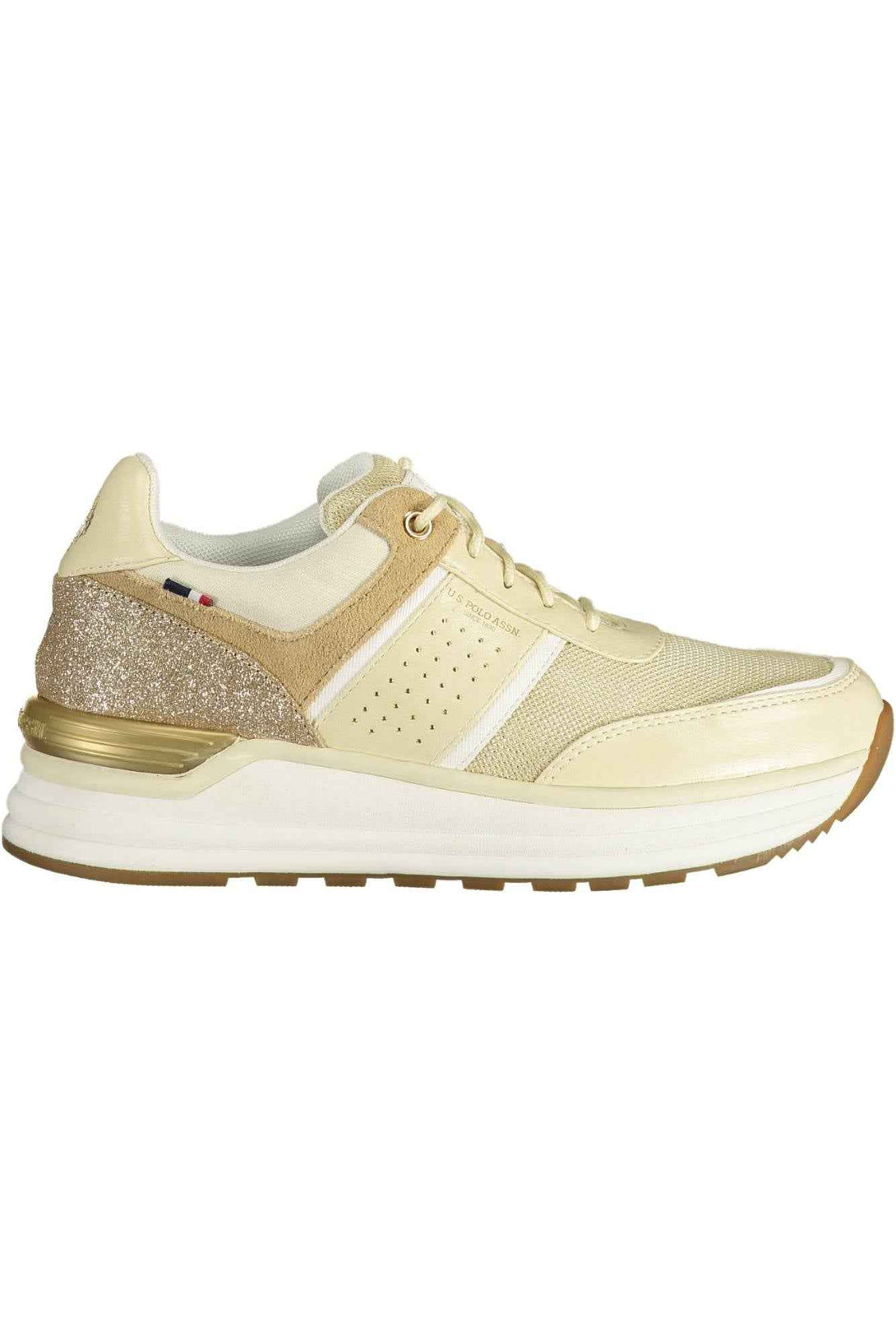 U S Polo Assn Baskets Femme Beige - stylesgateway