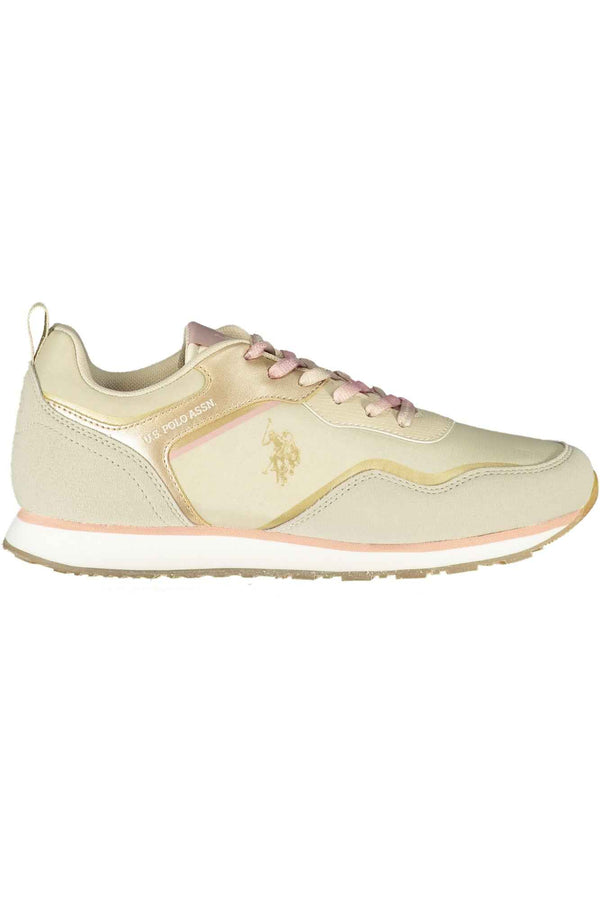 U S Polo Assn Baskets Femme Beige - stylesgateway