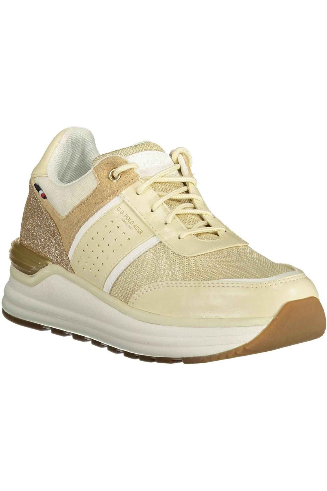 U S Polo Assn Baskets Femme Beige - stylesgateway