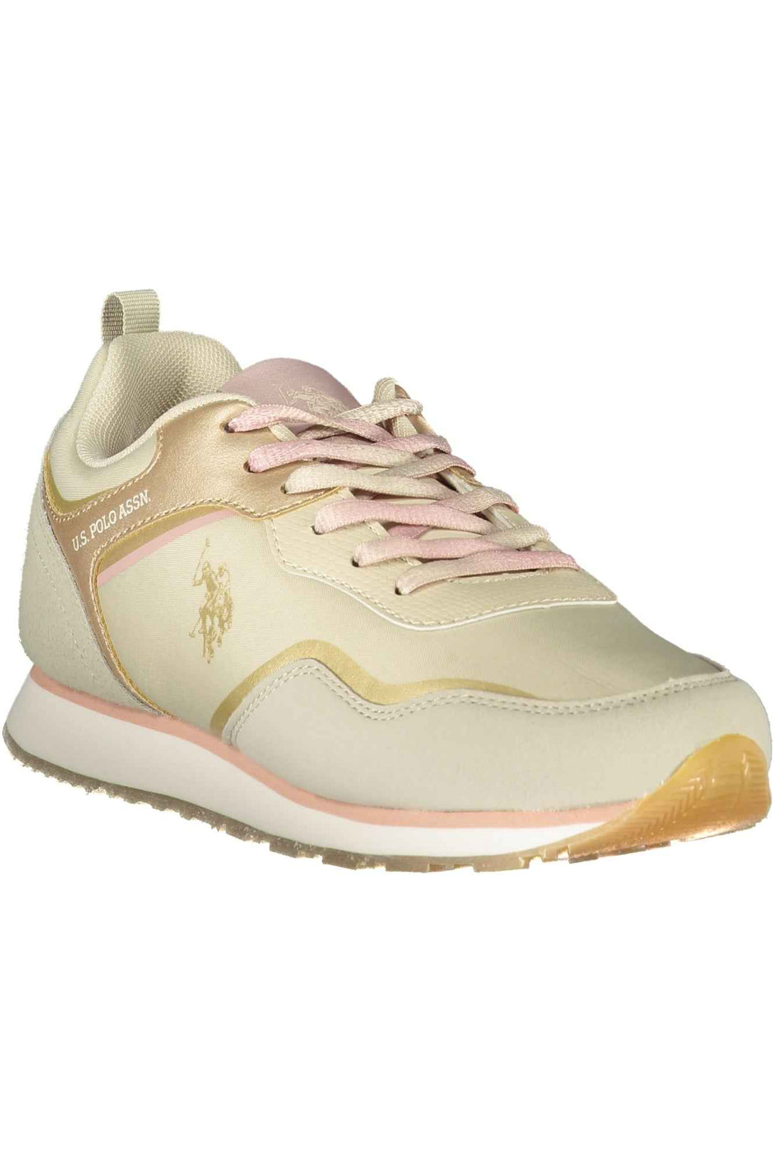 U S Polo Assn Baskets Femme Beige - stylesgateway
