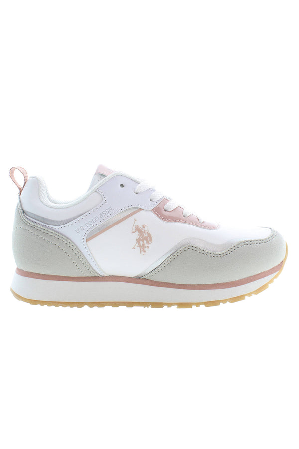 U S Polo Best Price Baskets Fille Blanc - stylesgateway