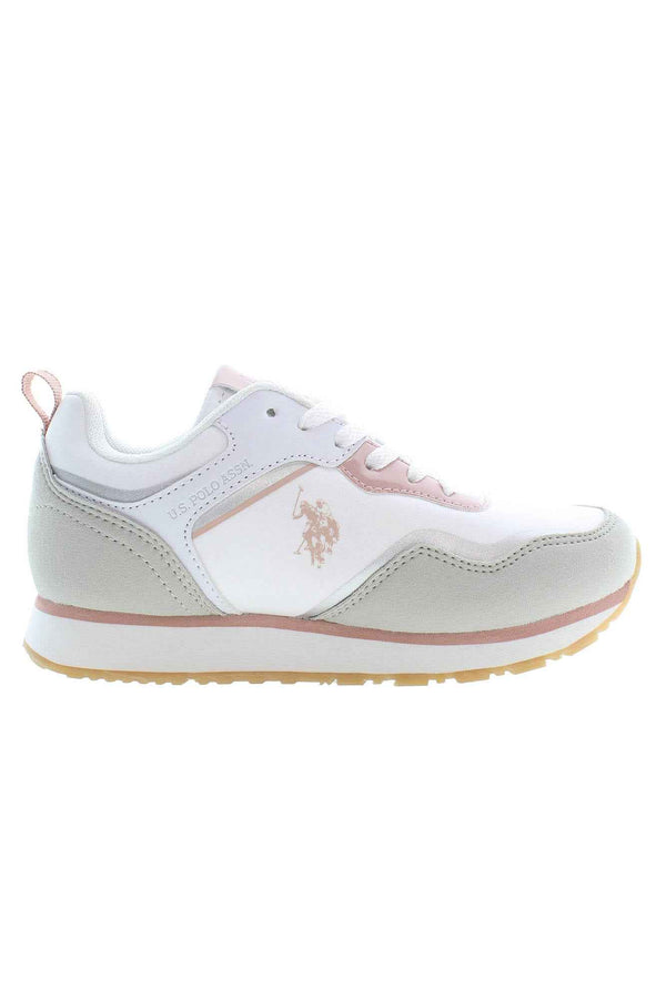 U S Polo Best Price Baskets Fille Blanc - stylesgateway