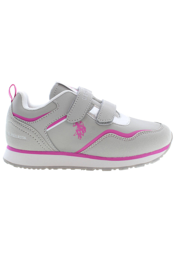 U S Polo Best Price Baskets Fille Gris - stylesgateway