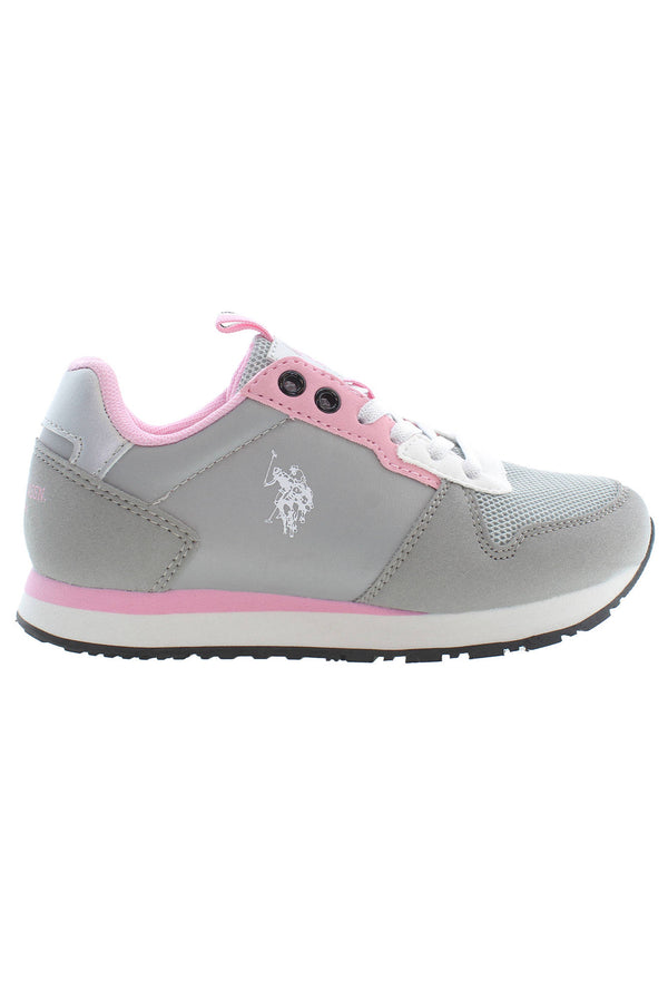 U S Polo Best Price Baskets Fille Gris - stylesgateway