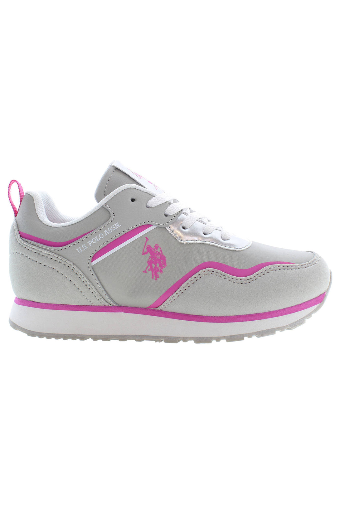 U S Polo Best Price Baskets Fille Gris - stylesgateway