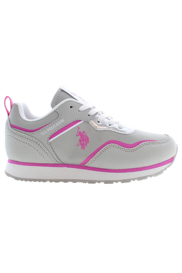 U S Polo Best Price Baskets Fille Gris - stylesgateway