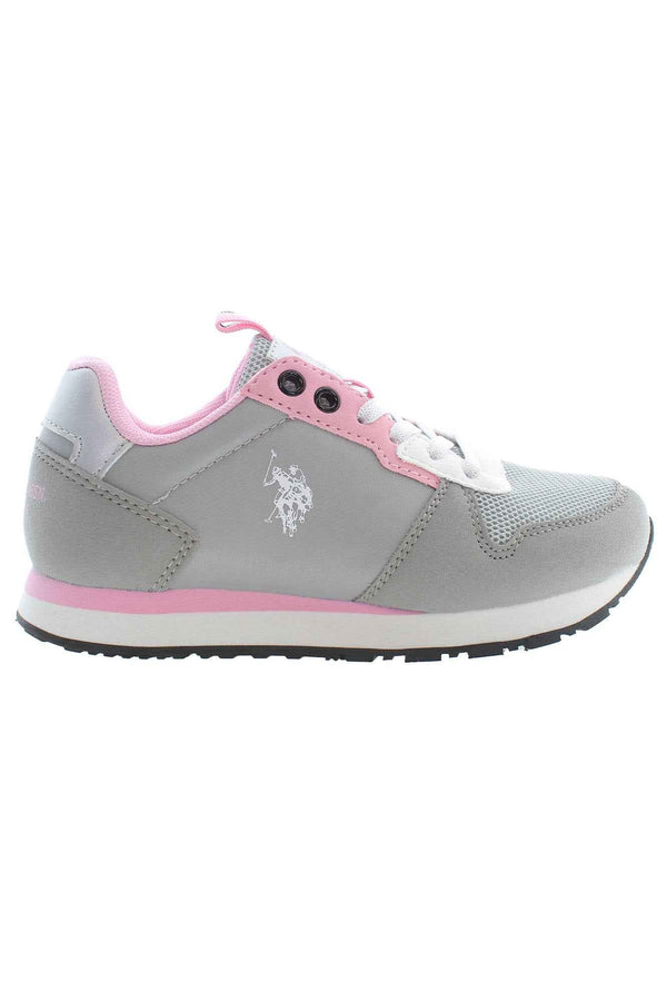 U S Polo Best Price Baskets Fille Gris - stylesgateway