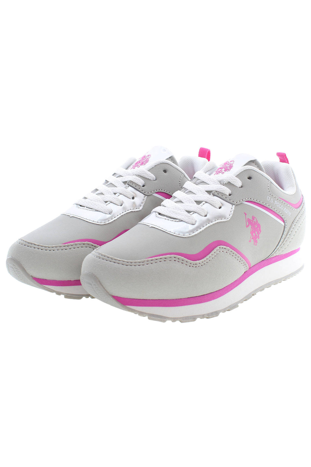 U S Polo Best Price Baskets Fille Gris - stylesgateway