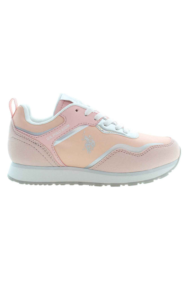 U S Polo Best Price Baskets Fille Rose - stylesgateway