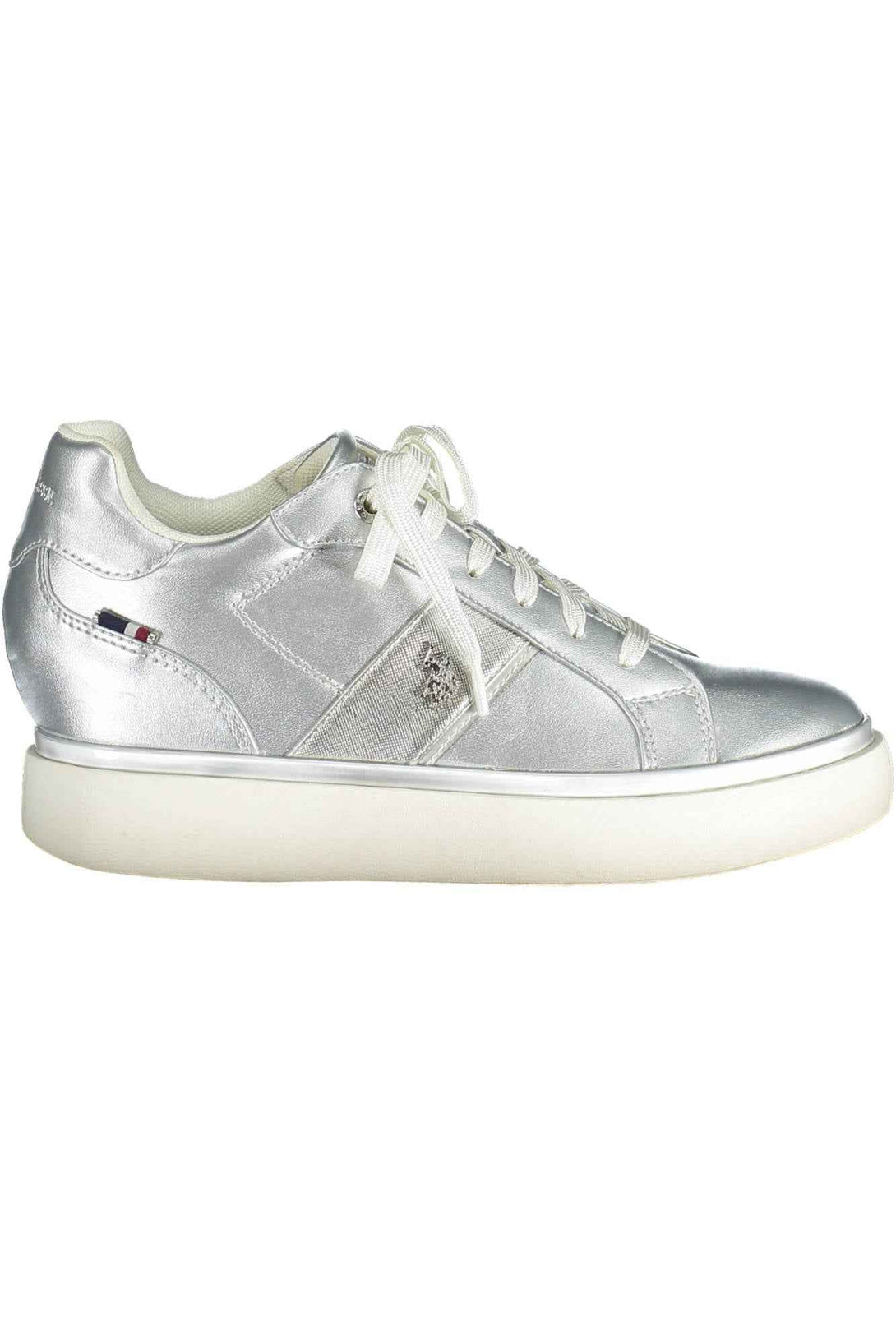 U S Polo Best Price Baskets Femme Argent - stylesgateway