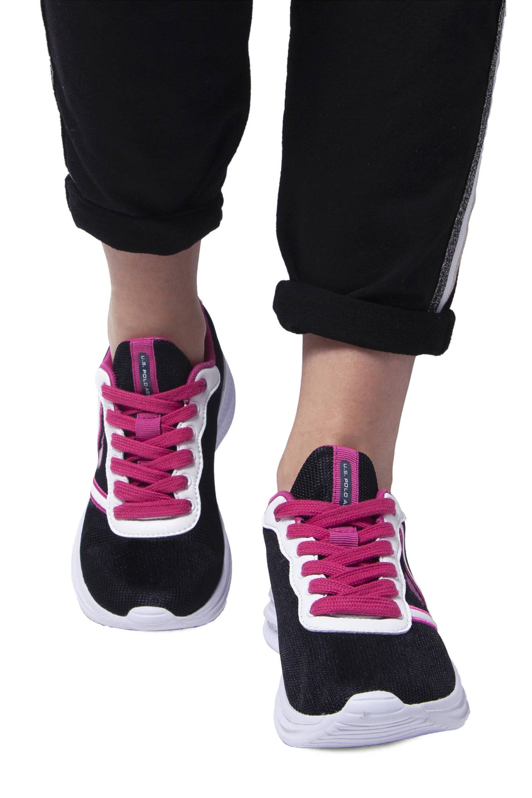 U S Polo Best Price Baskets Femme Noir - stylesgateway